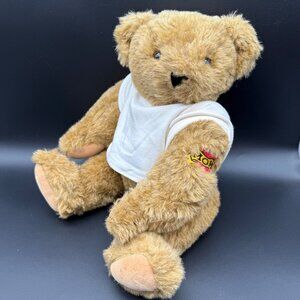 Vermont Teddy Bear Company Mom Tattoo Stuffed Animal Jointed Mamas Boy USA